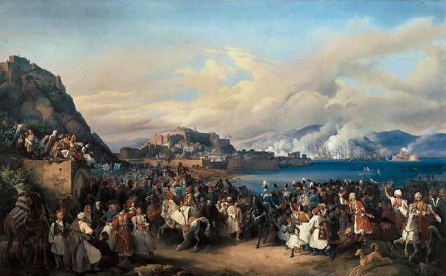 HESS, Heinrich Maria von The Entry of King Othon of Greece into Nauplia France oil painting art